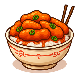 General Tso Chicken with Lo mein noodles / PASTA BAR
