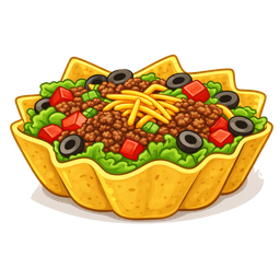 Taco Salad with or w/o Beef / Whole Wheat Grilled Cheese