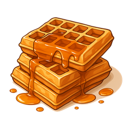 Waffles with turkey or veggie sausage